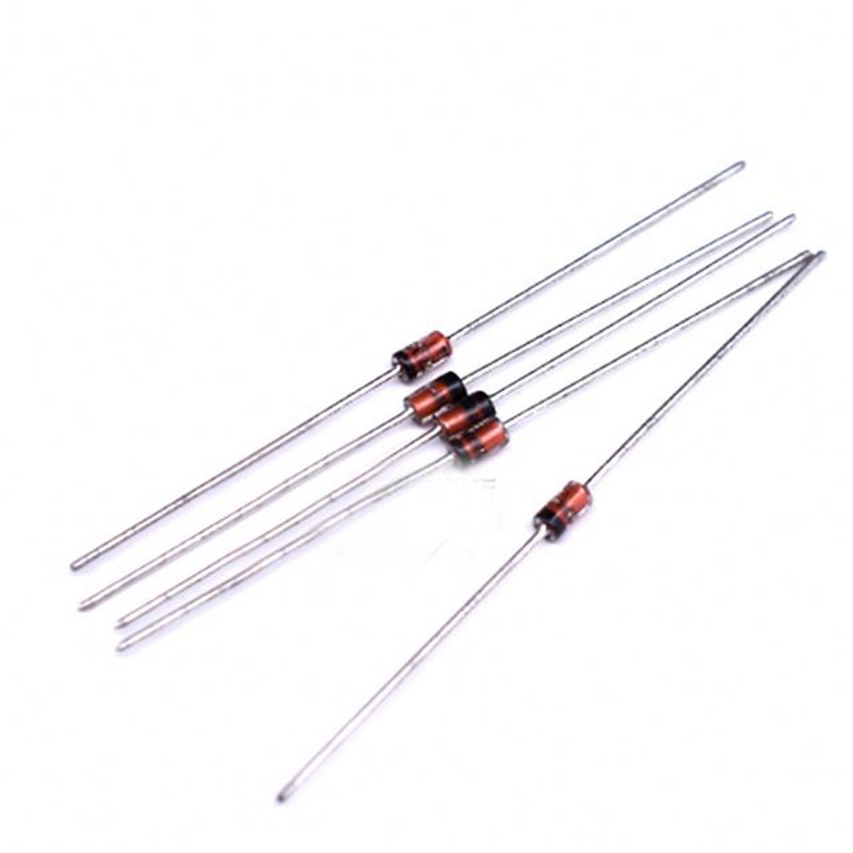 Picture of 25Pcs- 1/2Watt 8.2V ZENER DIODE 0.5W 1/2W 8.2V 1N5237 Through Hole Voltage Regulator Zener Diodes DO-35 DIP 2 Pin Leads Terminals Leg