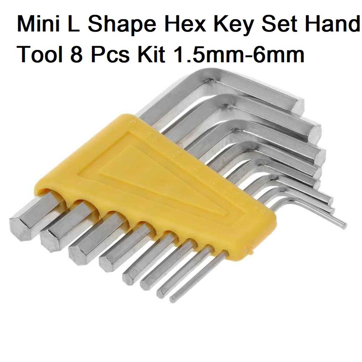 Picture of 8Pcs Set HEX KEY Wrenches L-SHAPE 1.5-6mm Diameter Inner Hexagonal Spanner Stainless Steel Screwdriver Hex Wrench For Hexagon Socket Tool Sets