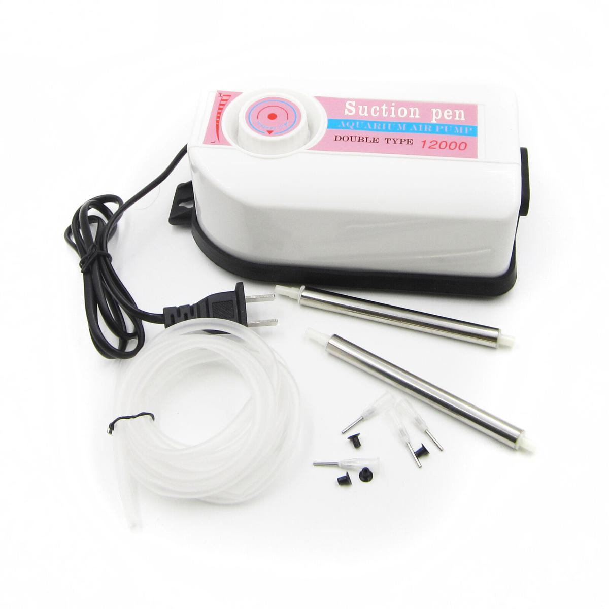 Picture of Double Type Air Vacuum Pump AC 220V 12000 Vacuum Suction Pen Air Suction Pump Suctioning Pen SMD SMT BGA IC Chip Repairing Placement Machine Pick Up Pen Hand Tools Sets