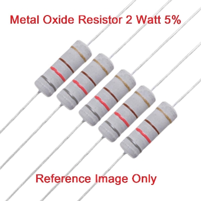 Picture of 10Pcs- 2Watt 5.6K Ohm Resistor Power Resistor 2W 5.6K Ohm Metal Film Resistor 5.6K Ohm Resistor 2 Watt Metal Oxide Film Leads ±5% Tolerance 2 Pin Leads