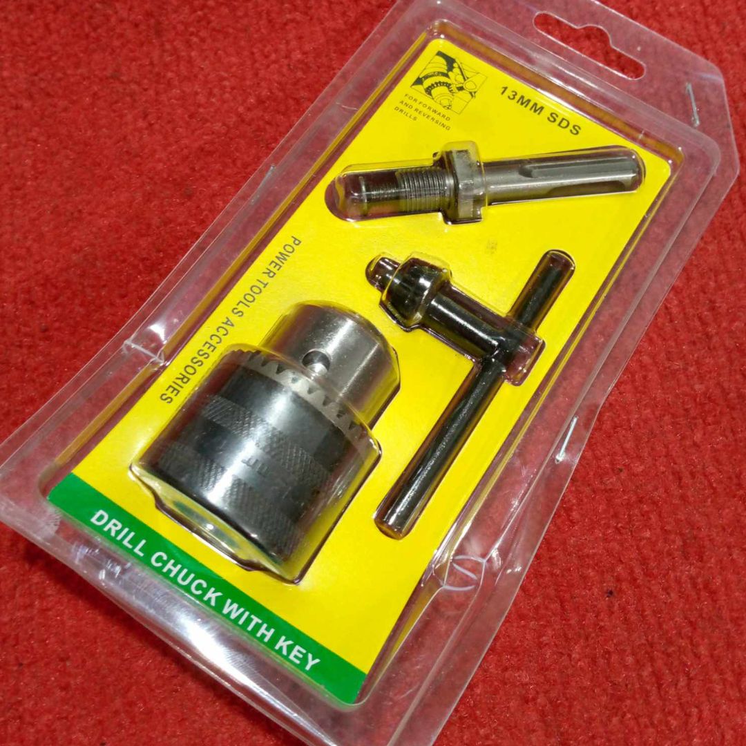 Picture of 13mm CHUCK Rotary Hammer Drill Chuck Adapters 1.5-13mm 1/2" 20UNF Thread With SDS Plus Quick Change Drill Chuck Adapter SDS Plus Shank With Wrench Tools Sets