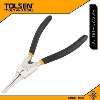 Picture of External C-CLIP CIRCLIP Pliers Straight 7" Inches 180mm External Circlip Pliers Straight Retaining Ring C-Clip Circlip Removal Install Tools Sets Pliers