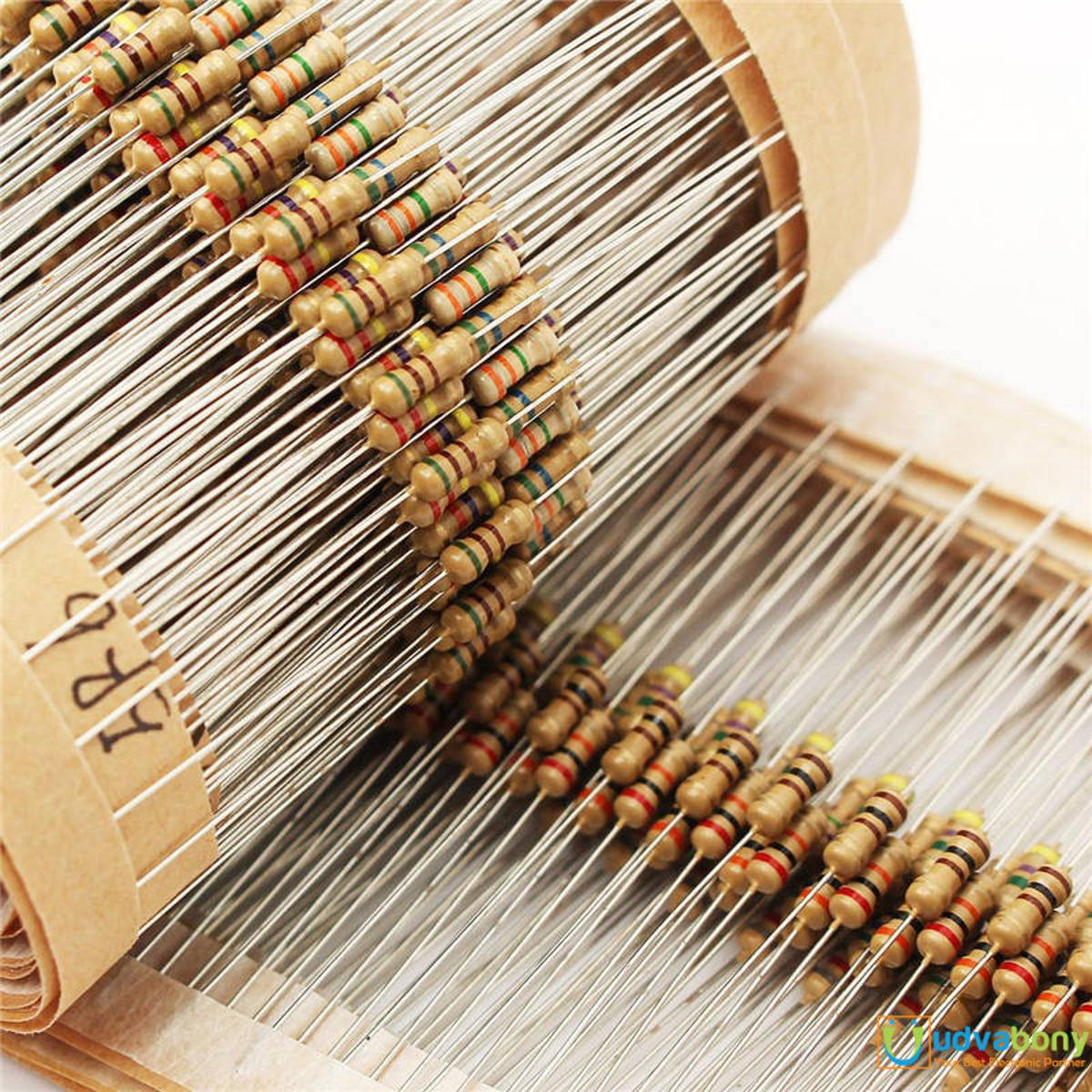 Picture of 50Pcs- 33 Ohm Resistor 5% 33 Ohm Carbon Film 33 Ohm Resistors 1/4W Resistance 0.25 Watt 5% Tolerance Fixed Resistors 2 Pin Leads