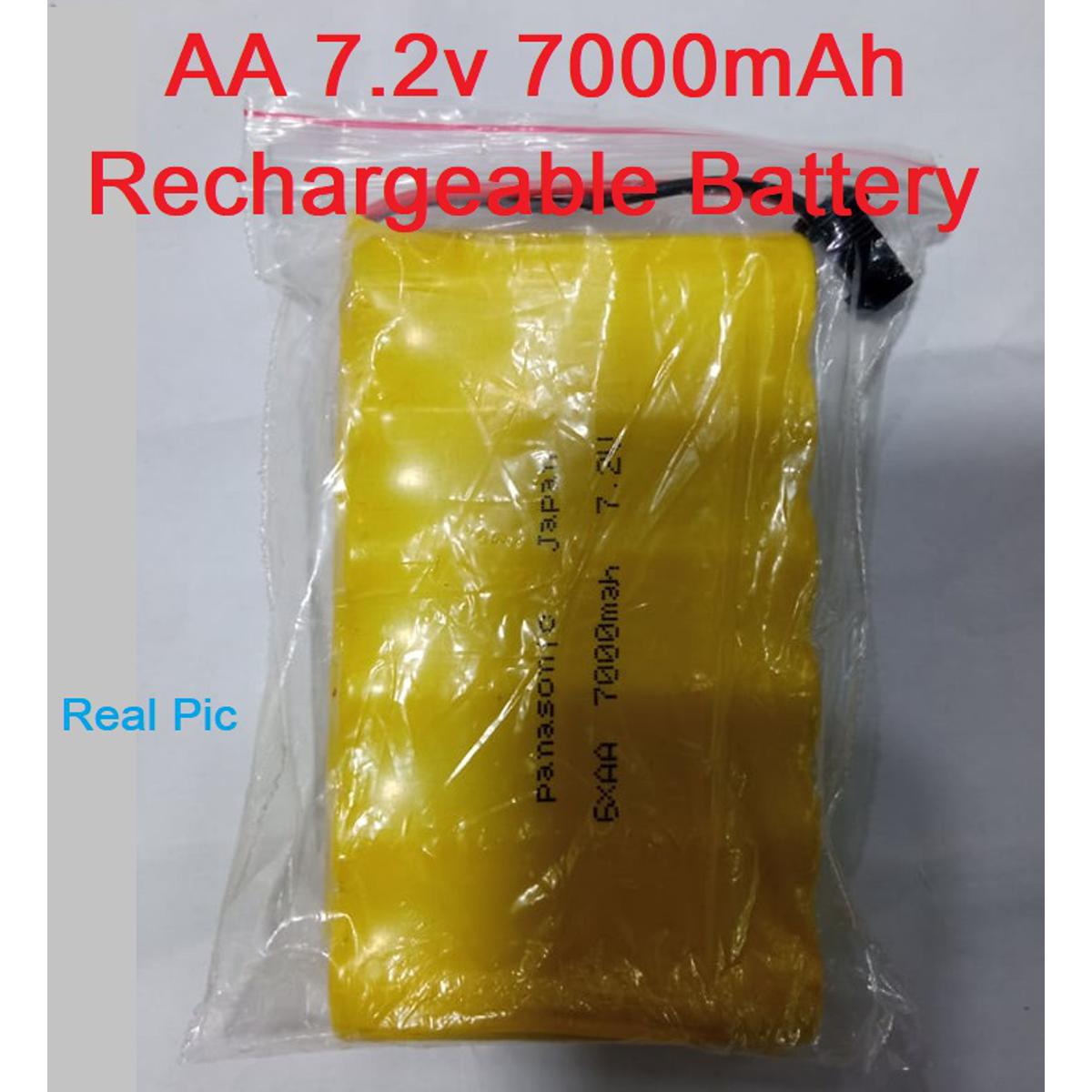 Picture of 7.2V 7000mAh Rechargeable Battery 1.2V 6Pcs AA 7.2V 7000mAh Rechargeable Battery Pack With 2 Pin Connector & Cables For Remote Control Toys Car Batteries