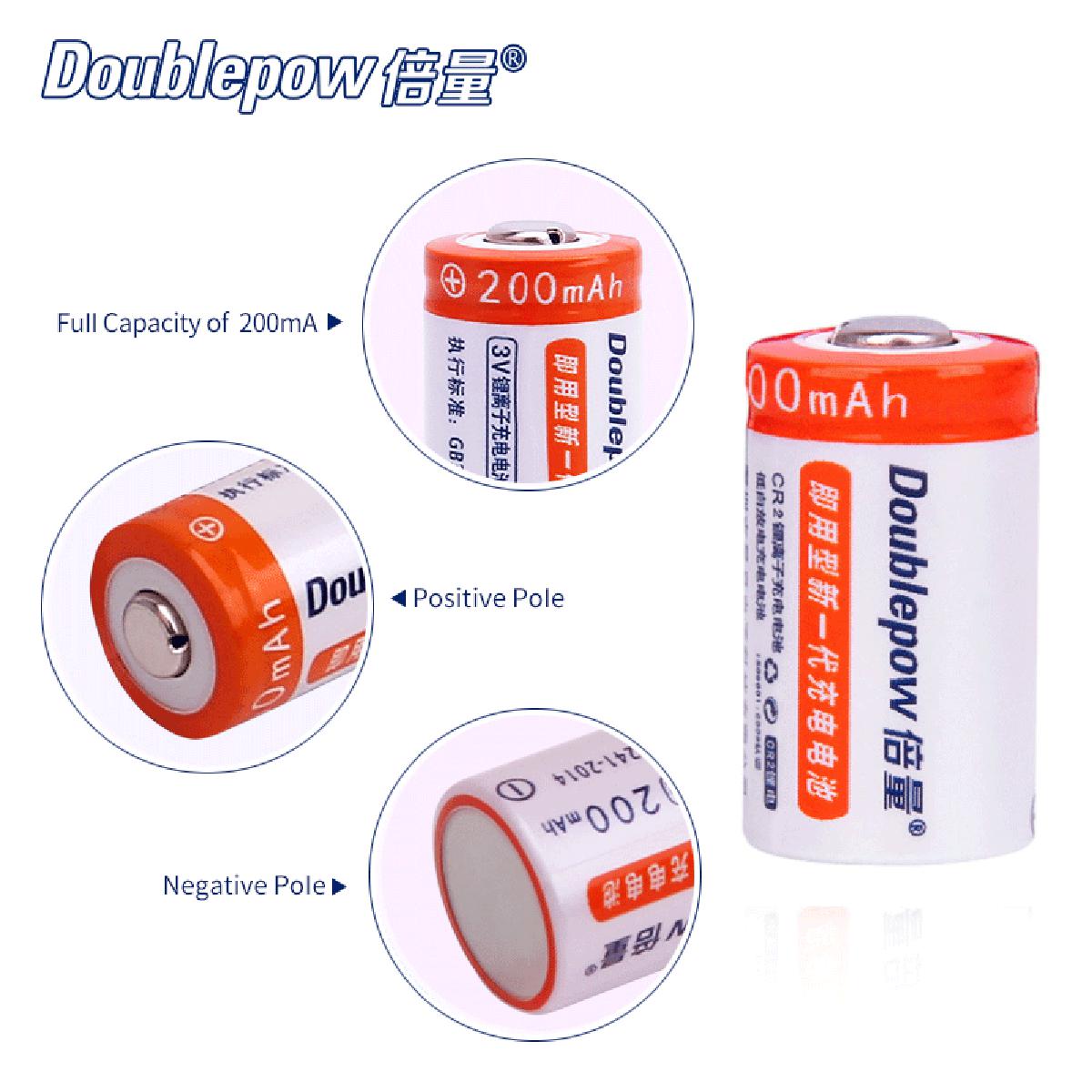 Picture of 3V 16340 Battery 3V Battery 450mAh Rechargeable Battery 16340 Rechargeable Battery 3V Rechargeable Battery 3V Lithium Battery CR123A Battery 450mAh Battery