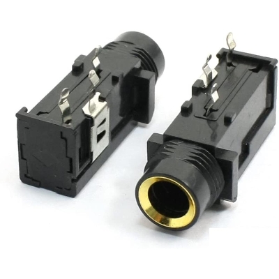 Picture of 3Pcs- PLASTIC 6.35mm SOCKET NORMAL Quality FEMALE Audio Mic Socket 6.35mm 1/4″ Socket Microphone Mono Plastic Socket 3Pin Leads For 6.35mm Microphone Jack 