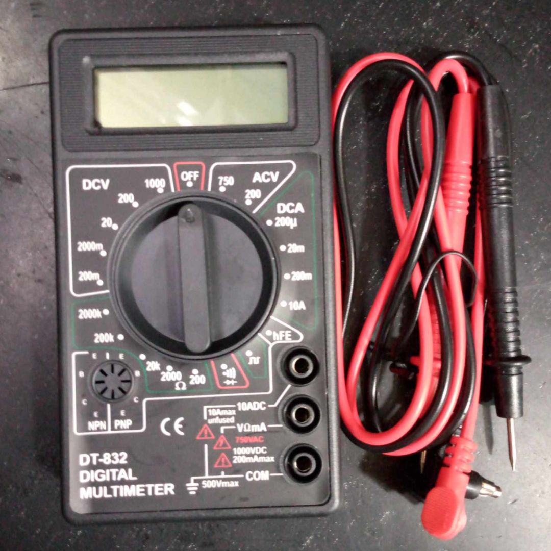 Picture of DT832 DT-832 Digital Multimeter DT832 Digital Display AC DC Voltage Current Resistance Tester with Buzzer Resistance Tester Multimeter