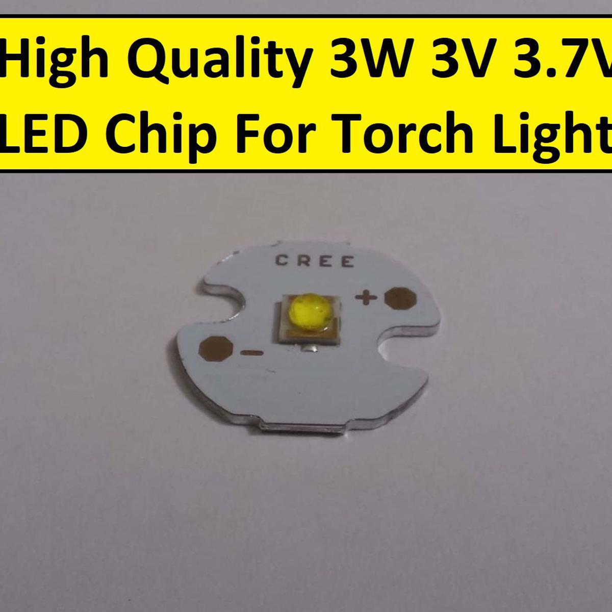 Picture of CREE-16mm Torch Light LED WHITE Color 3Watt LED Chip 3V 3.7V 3W With Metal Plate Heatsink Heat Sink Aluminum Base 16mm PCB DIY For Torch LED Light Bulbs