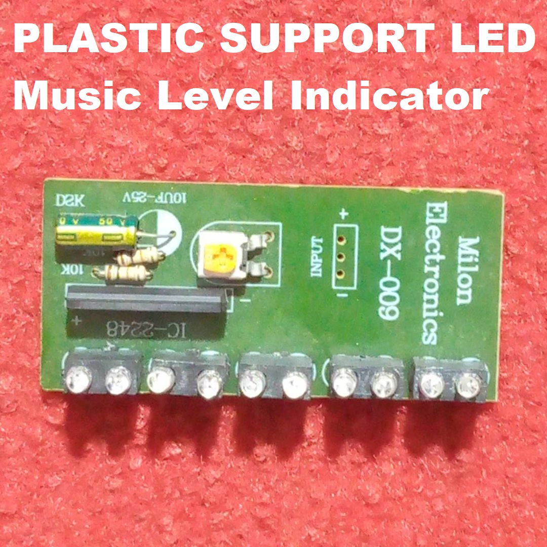 Picture of PLASTIC SUPPORT LED Music Level Indicator With 3mm 10Pcs LED Music Level Indicator Light With 10 Transparent LED 5V Music Level Circuit For Amplifiers 