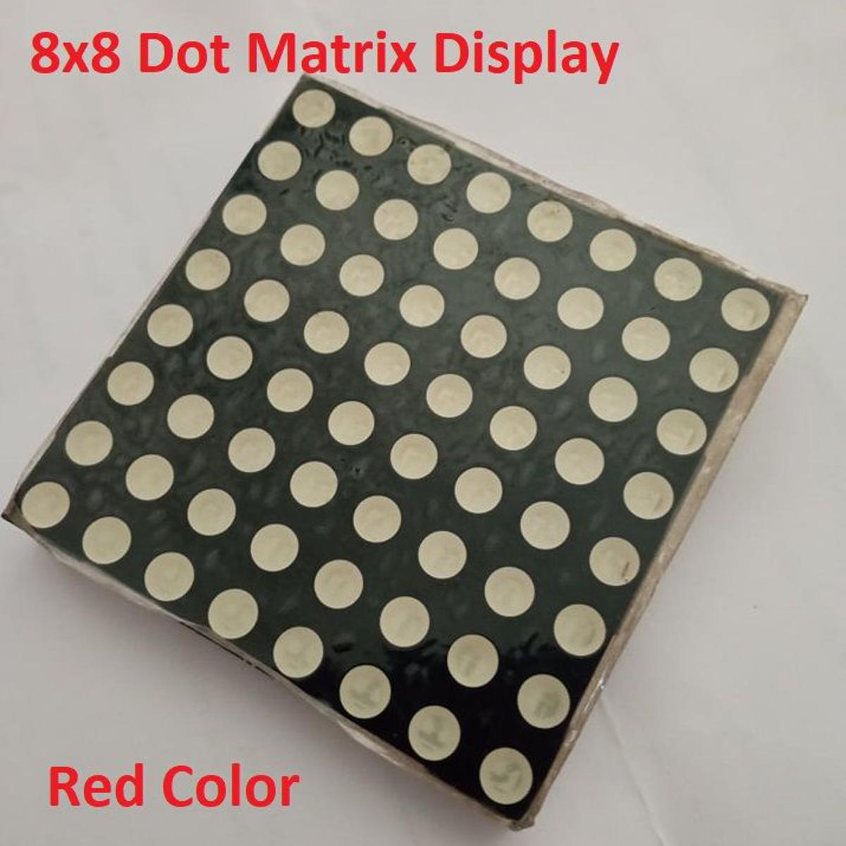 Picture of 2088AS RED Color LED 60mm DOT Matrix Round Dot 8x8 5mm LED 16 Pin Leads Common Anode 7 Segment Display For Panel Moving Text Massage Arduino