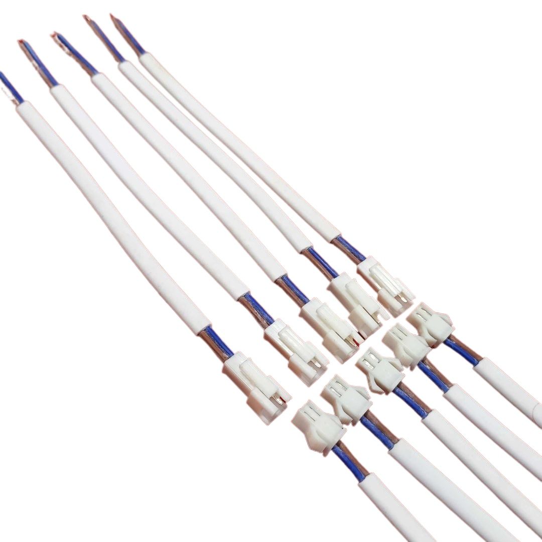 Picture of 2Pair- White 2 Pin JST Connector 2 Pin Connector LOCK Type JST Male Female Connector 150mm Cables 2.54mm 2 Pin Male Female WHITE Connector