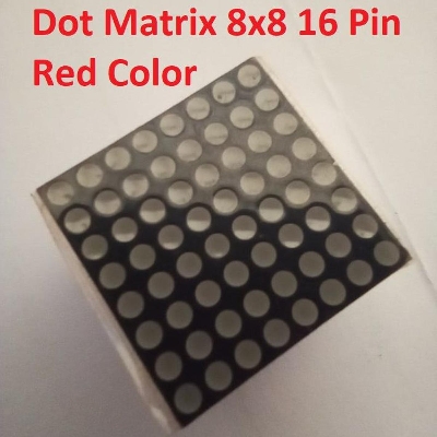 Picture of 788BS RED Color LED 20mm DOT Matrix Round Dot 8x8 1.9mm LED 16 Pin Leads Common Anode 7 Segment Display For Panel Moving Text Massage Arduino