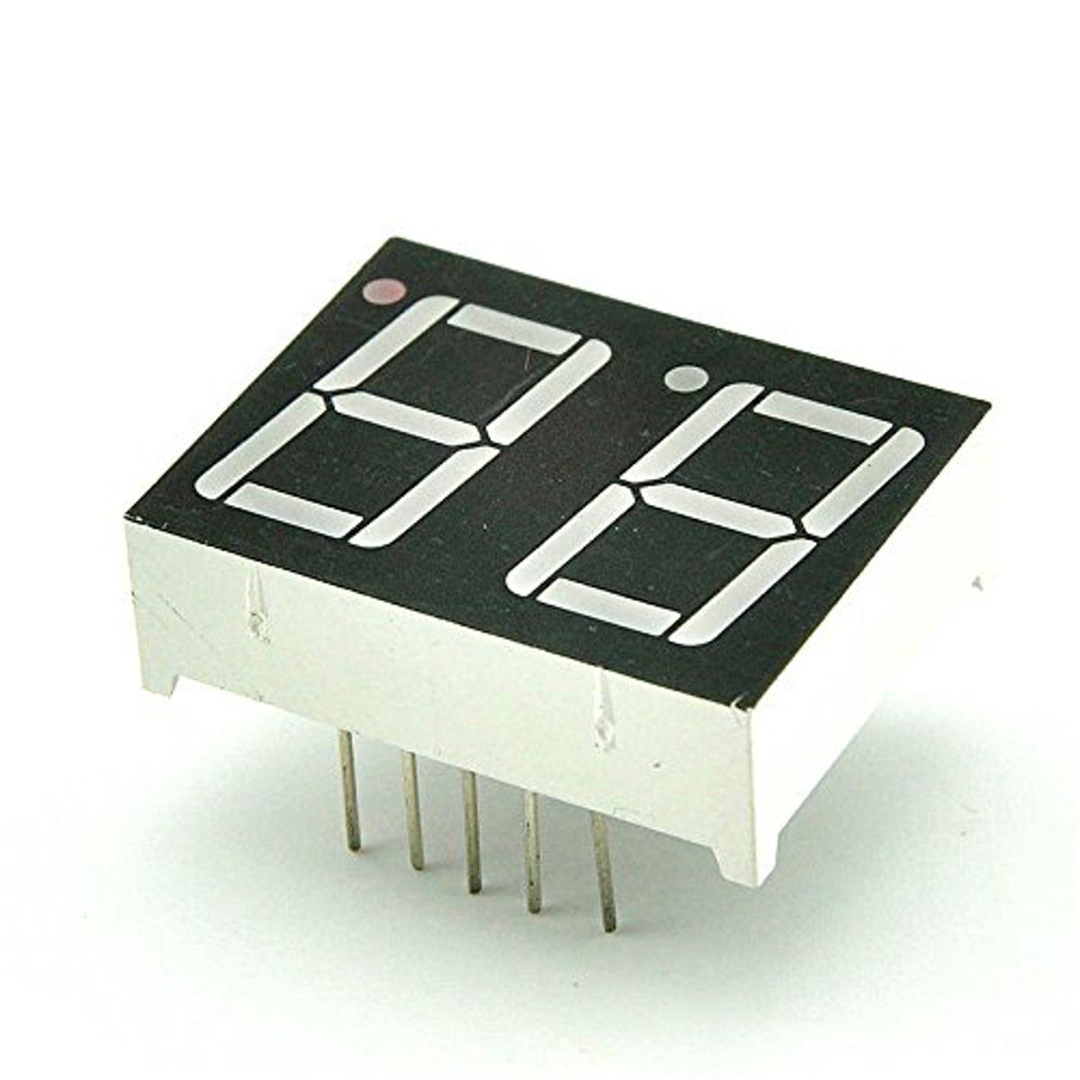 Picture of 2 Digits 0.56″ Inch CC Common Cathode 0.56″ Inch RED 4 Digit 7 Segment Display LED Digital Display CC 7 Segment Display 2 Digits For Light Watch
