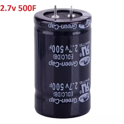 Picture of SUPPER FARAD CAPACITOR 500F 2.7V 35x60mm Super Capacitor Ultra Capacitor Supper Farad Capacitor Vehicle Rectifier 500F Capacitors 2.7V 2Pin Leads 