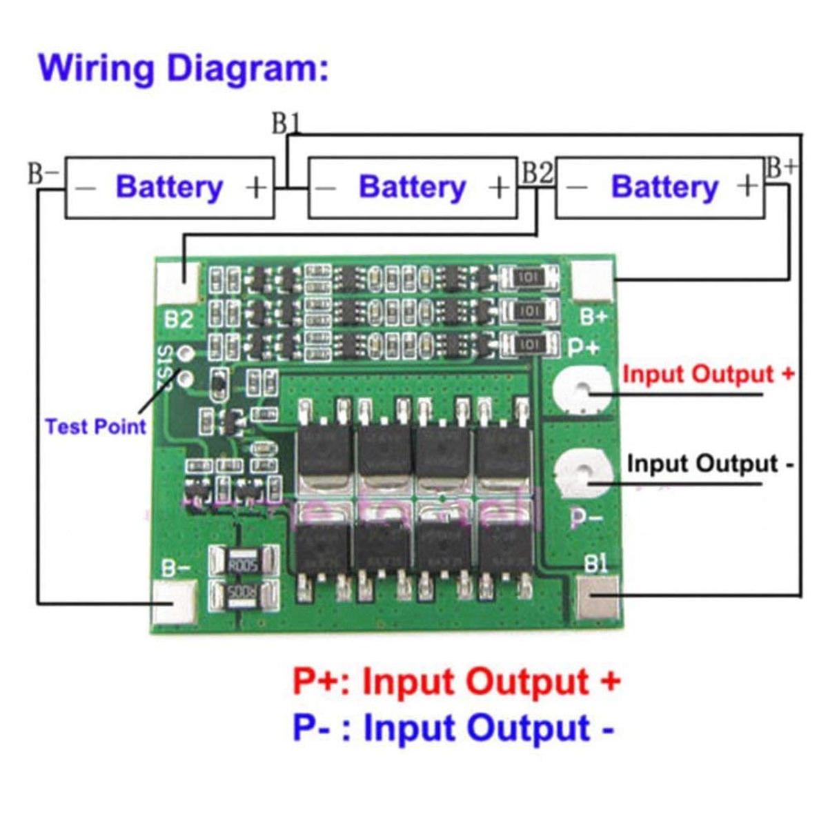Picture of 3S BMS Circuit 12V 25A Protection Circuit 3S 25A 11.1V 12.6V 18650 AA AAA Lipo Li-ion Lithium Battery Charger Board BMS Circuit 3S 12V 25A Battery Management System - battery 12v