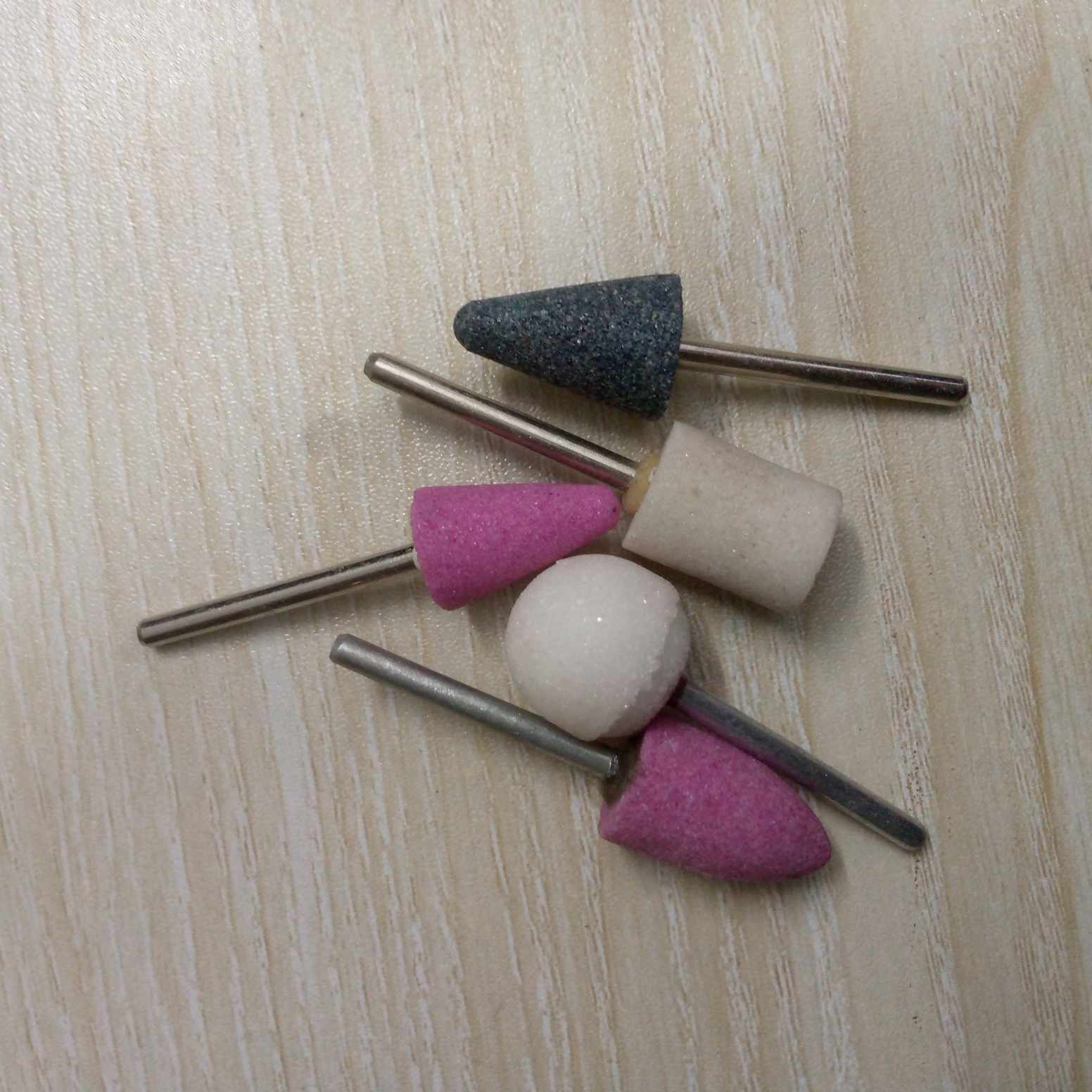 Picture of 5Pcs SET Multifunction Rotary Mounted Stone Set 1/4" Shank Rotary Grinder Polishing Grinding Sharpening Engraving Rotary Tools Accessories Kit 