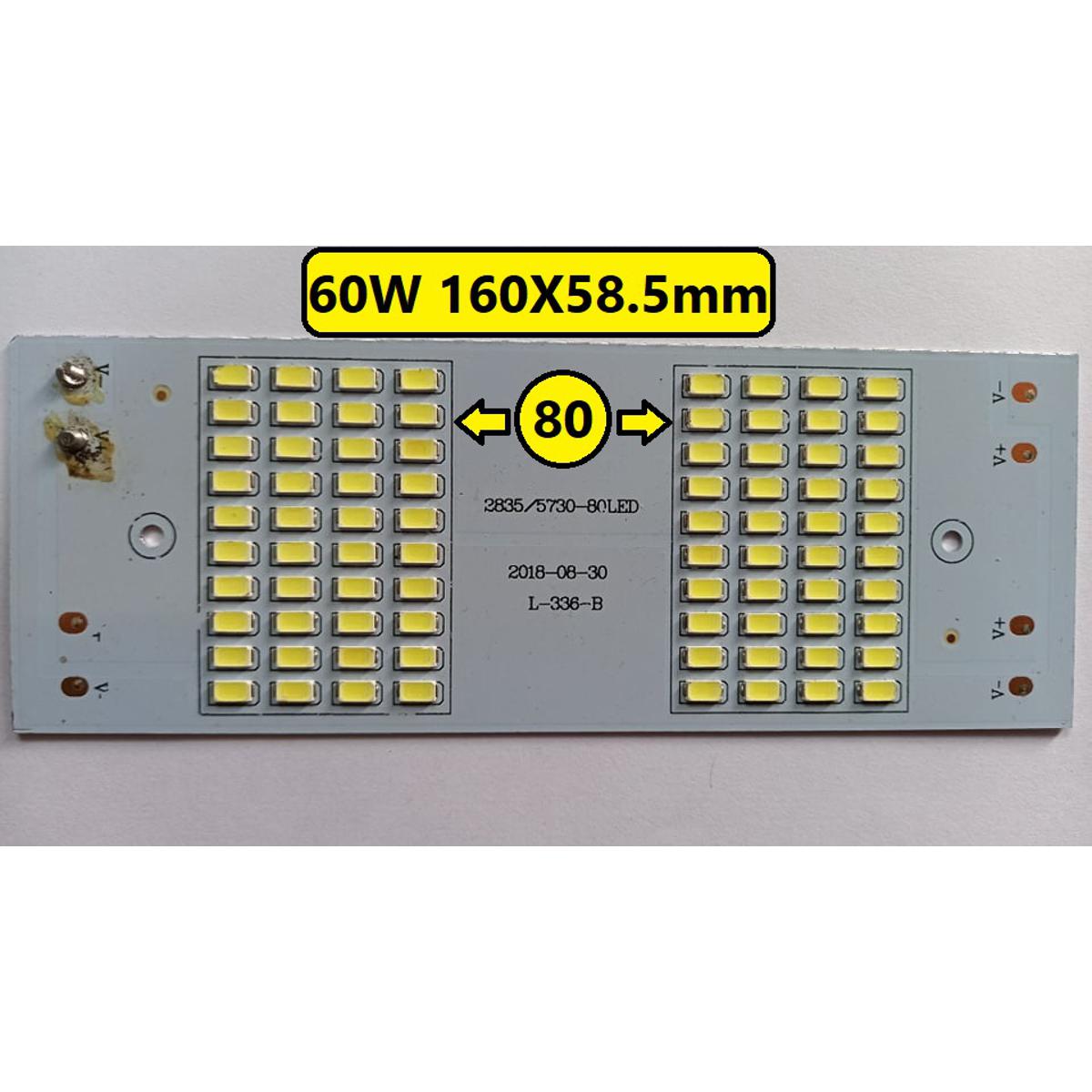 Picture of L-336-B WHITE Color DC 3.7V 60W LED Lights Bulbs 160x58.5mm SMD White 80Pcs SMD LED Aluminum Board For Office Home Lighting Garden Solar Light 3.7V LED