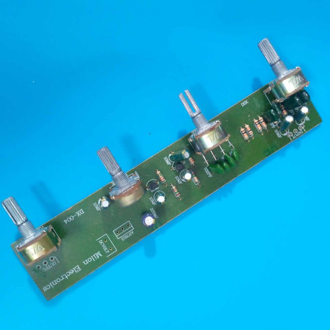 Picture of BASE TONE Circuit 4 VOLUME Pot Base Tone Circuit Board 4 Volume Potentiometer Switches Base Tone Circuit For Amplifier 