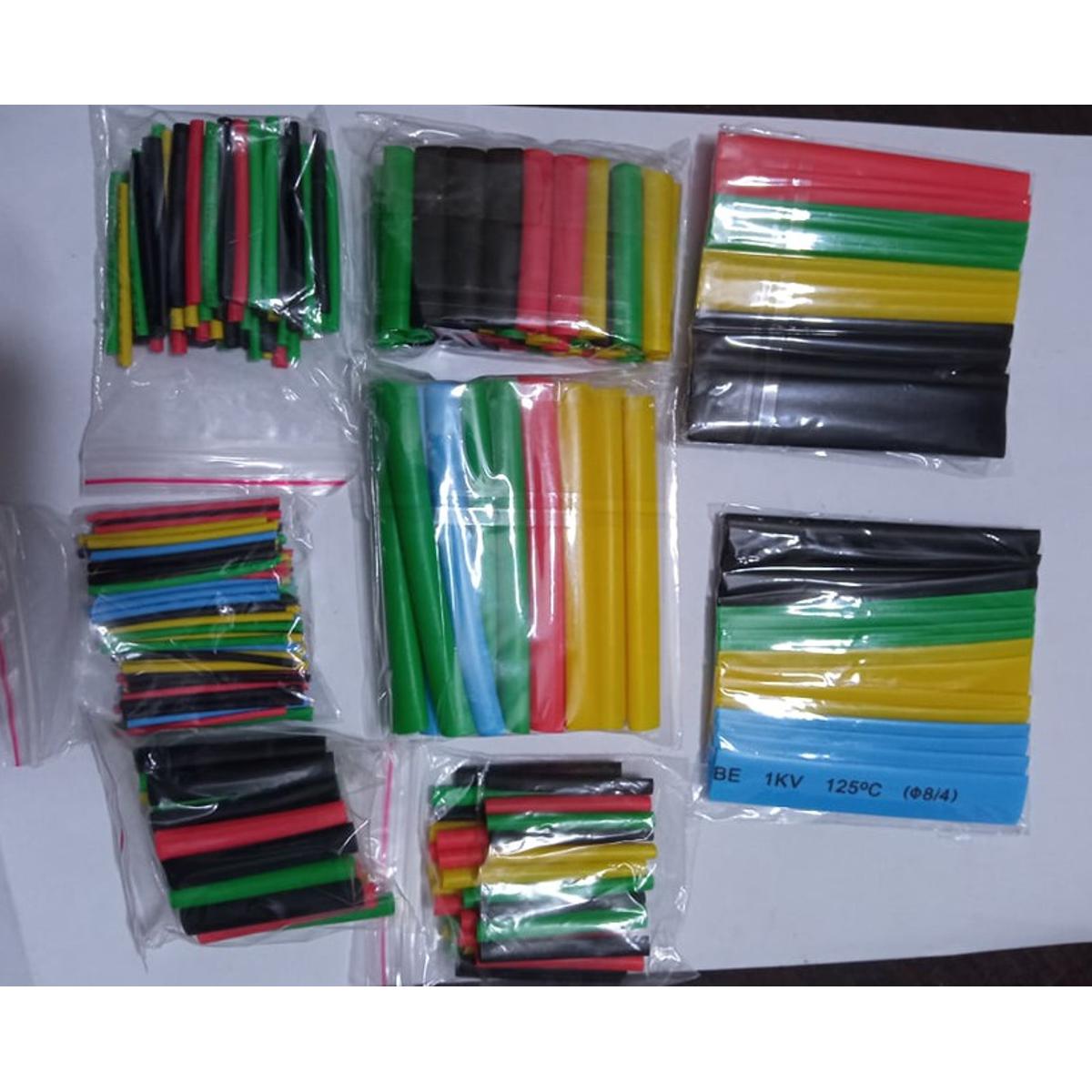 Picture of 328Pcs Set Heat Shrink Tube 5 COLORS 8 TYPES Multicolor Heat Shrink Tubing Electrical Connection Wire Cables Wrap Waterproof Shrinkage Sleeve Kit Heat Shrink Tubes