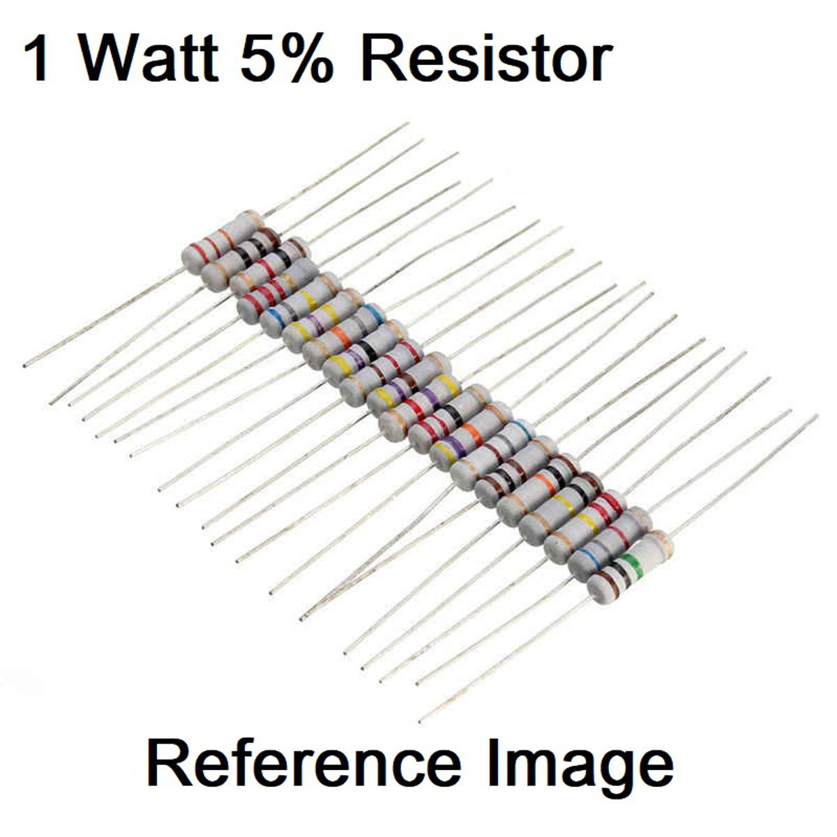 Picture of 25Pcs- 1Watt Resistor 3.3 Ohm Resistor 1W 3.3 Ohm Metal Film Resistor 3.3 Ohm 1 Watt Metal Oxide Film Resistor Axial Leads 3.3 Ohm ±5% Tolerance 2 Pin Leads