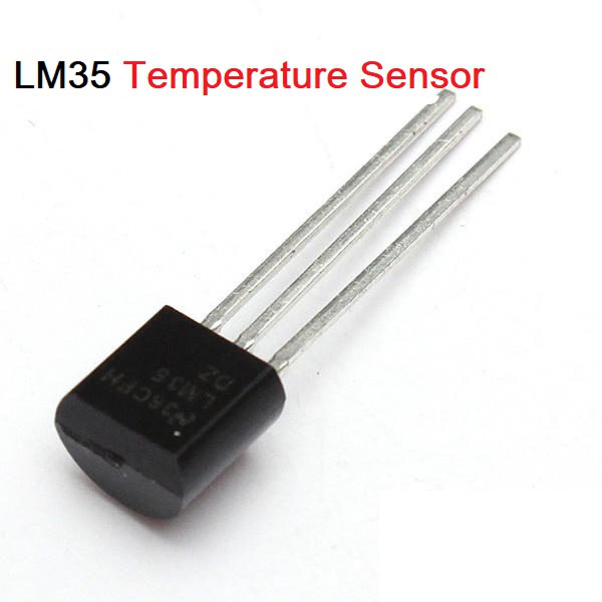 Picture of A CLASS LM35 IC LM35DZ LM-35 Temperature Sensor IC DC 4V To 30V 60mA 3 Pin Leads Temperature Sensors TO-92 Package Chip