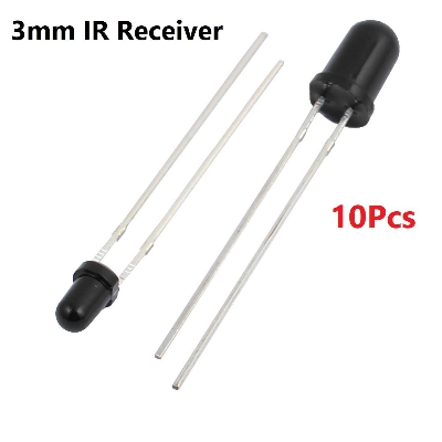 Picture of 10Pcs- BLACK 3mm IR RECEIVER LED Sensor 5mm 940nm IR LED Light Infrared Receiver IR LED Sensor IR Bulb Light 5mm IR LED Light Receiver For IR Remote Receiver