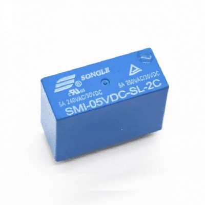 Picture of SLIM RELAY 12V Relay 12V Relay Switch DC 12V Relay 8 Pin 5A DC Coil DPDT Auto Universal Relay SMI-12VDC-SL-2C PCB Mount Power Relay 12V Relay 5A 220V Switch