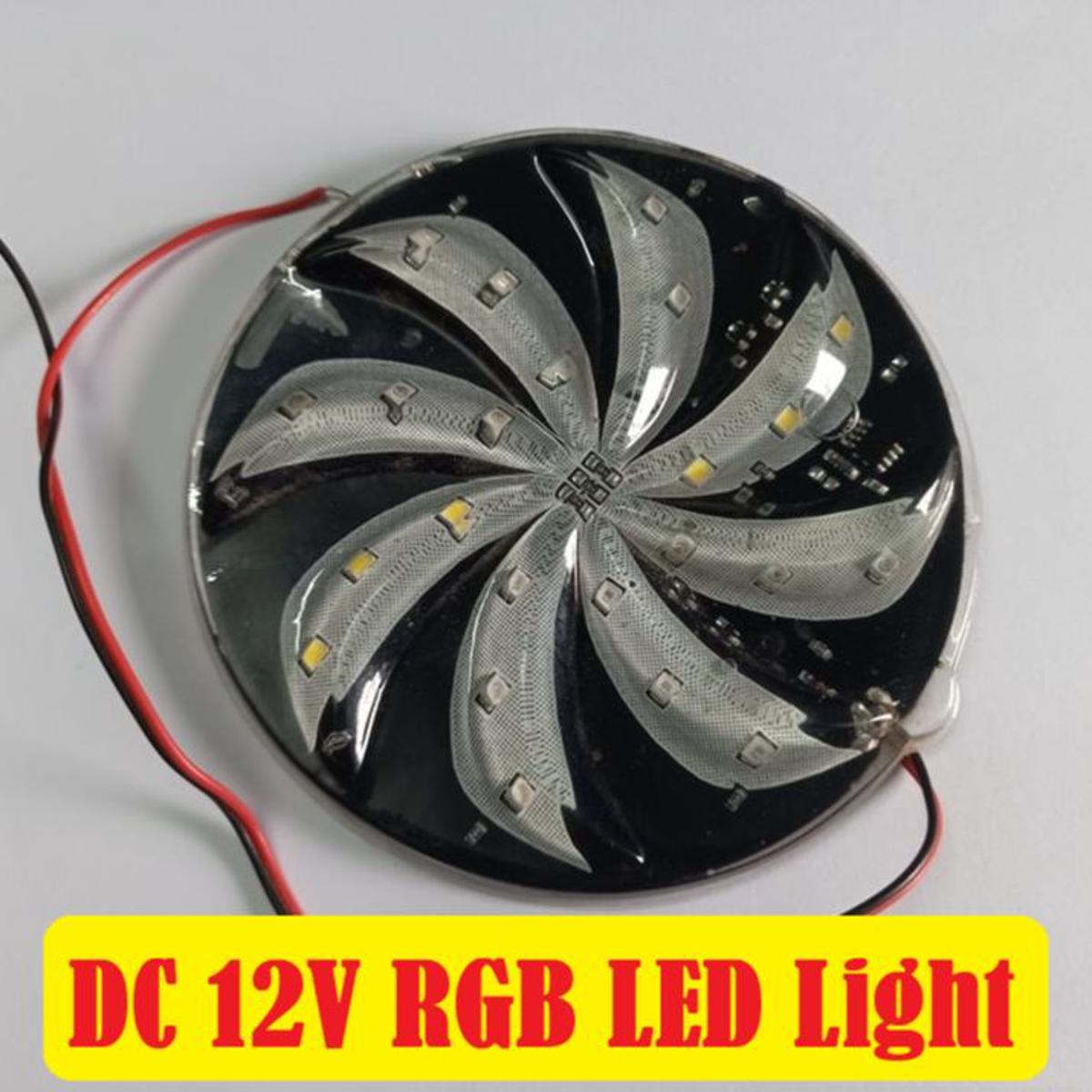 Picture of 100mm SHIULI Flower ROUND RGB LED Light RGB Party LED 12V Multicolor Auto Changing RGB Color 12V LED Light LED 100mm For Indoor Outdoor Home Office Restaurants Hotel