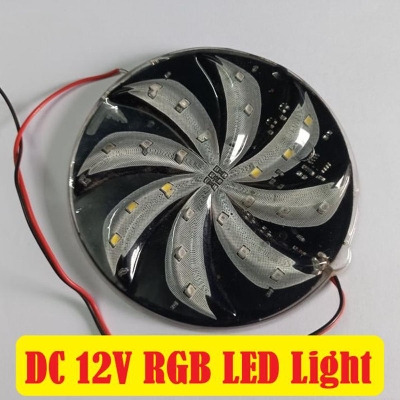 Picture of 100mm SHIULI Flower ROUND RGB LED Light RGB Party LED 12V Multicolor Auto Changing RGB Color 12V LED Light LED 100mm For Indoor Outdoor Home Office Restaurants Hotel
