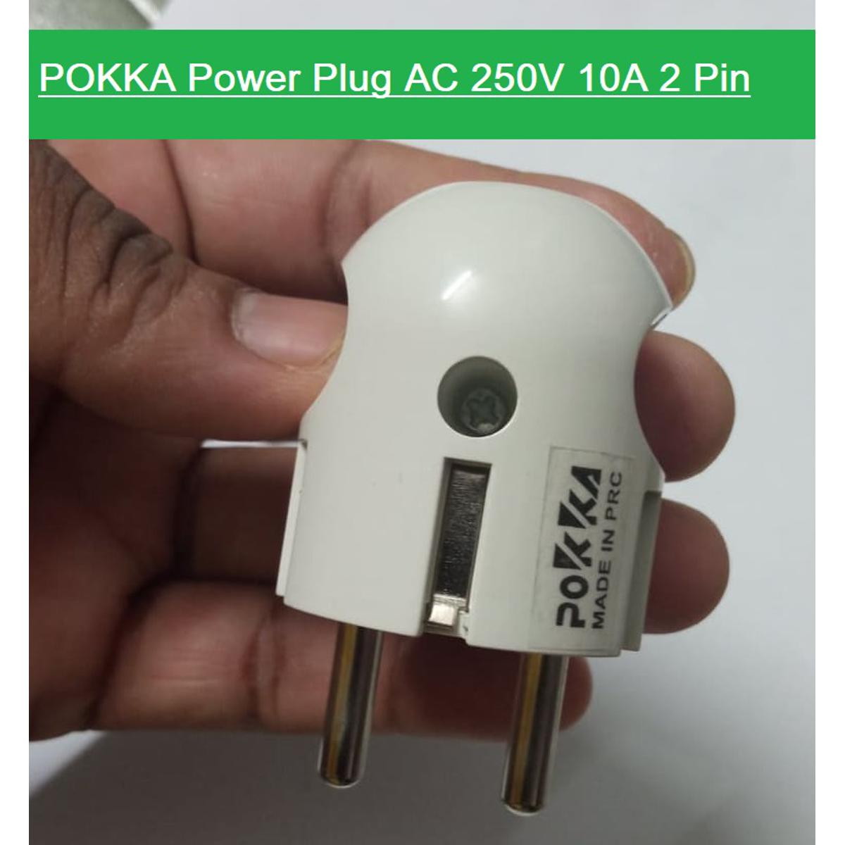 Picture of PKKA Electrical Power Plug AC 250V 10A 16A 2 Pin Round European Standard EU Male Plug Power Adapter AC Power Connector Cable Cord Male Plug
