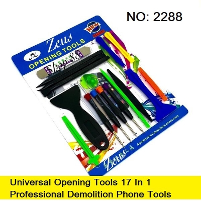 Picture of 2288 17 In 1 Universal Opening Tools 17 In 1 Professional Demolition Phone Tools Multifunction 17 In 1 Opening Tools Set For Smartphone Phone LCD Opening