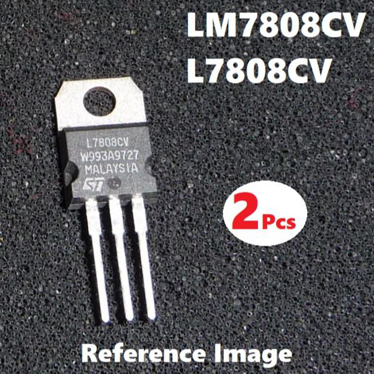 Picture of 2Pcs- A CLASS LM7808 IC LM7808 Voltage Regulator IC L7808CV IC 7808 8V 1.5A L7808 Voltage Regulator 3 Pin Leads TO-220 Package