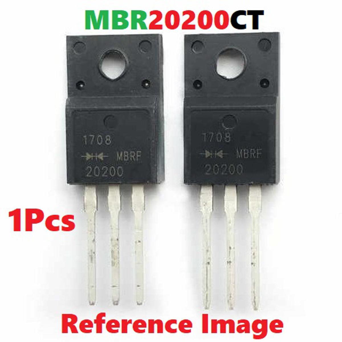 Picture of MBR20200CT MBR20200C IC MBR20200 Diode 20A 200V TO-220 3 Pin Leads Power Rectifier