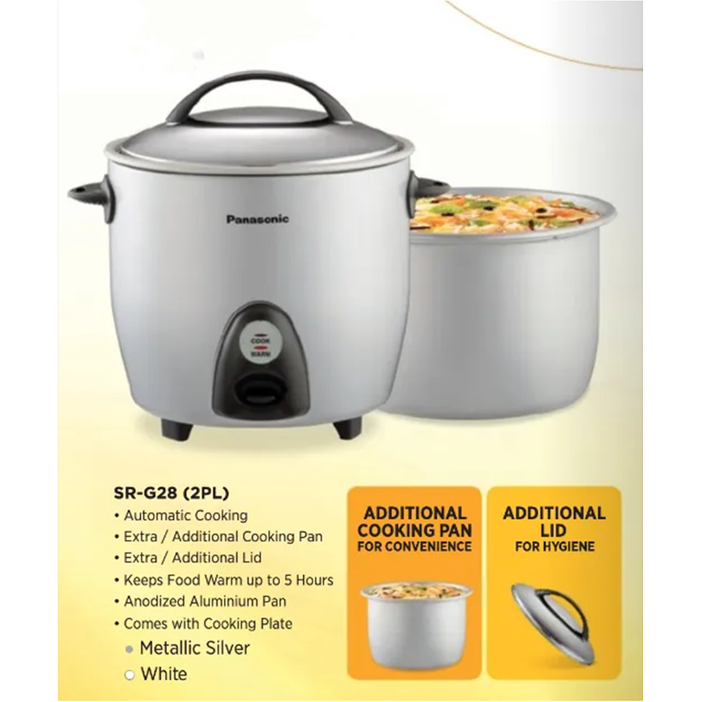 Picture of Panasonic Rice Cooker (SR-G28) 2.8Ltr Silver