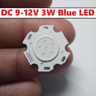 Picture of 2B3C 3W BLUE Color DC 9-12V 3W COB SMD LED Light Chip Blue COB LED Light 9-12V COB LED Light 3W COB Light COB LED Chip 9-12V COB LED Chip 3W Light Bulbs