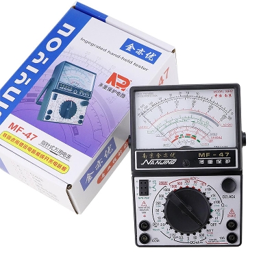 Picture of MF-47 Analog Multimeter Linear Multimeter Analog Tester AC DC Voltmeter Buzzer Ohm Battery Test Tool AC/DC AVO Amp Volt Ohm Meter Analog Multimeter AVO Meter