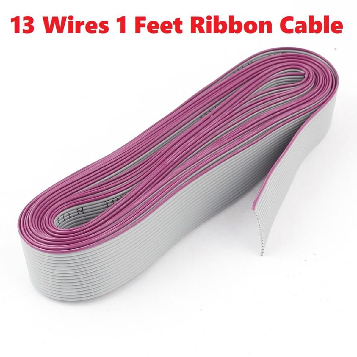 Picture of FLEX Ribbon Cable 13 Wire 1 Feet 1.25mm GPIO Extension Flat Gray 13 Wire Cable Ribbon Flex Cable Wire One Feet Ribbon Cable For IDC Connector Raspberry Pi