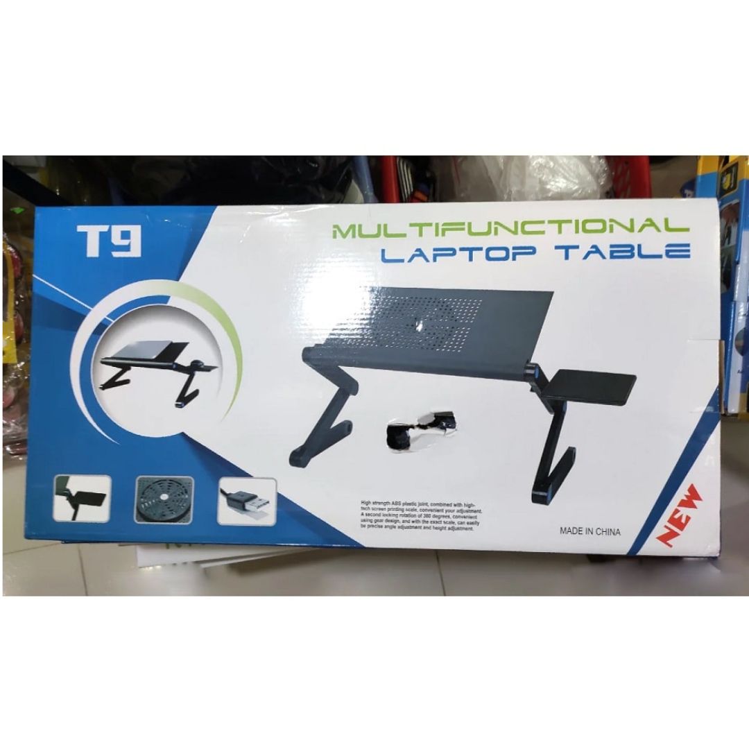 Picture of Metal Body T9 Laptop Stand Portable T9 Multifunctional Laptop Stand Table Foldable T9 Multifunctional Folding Laptop Table