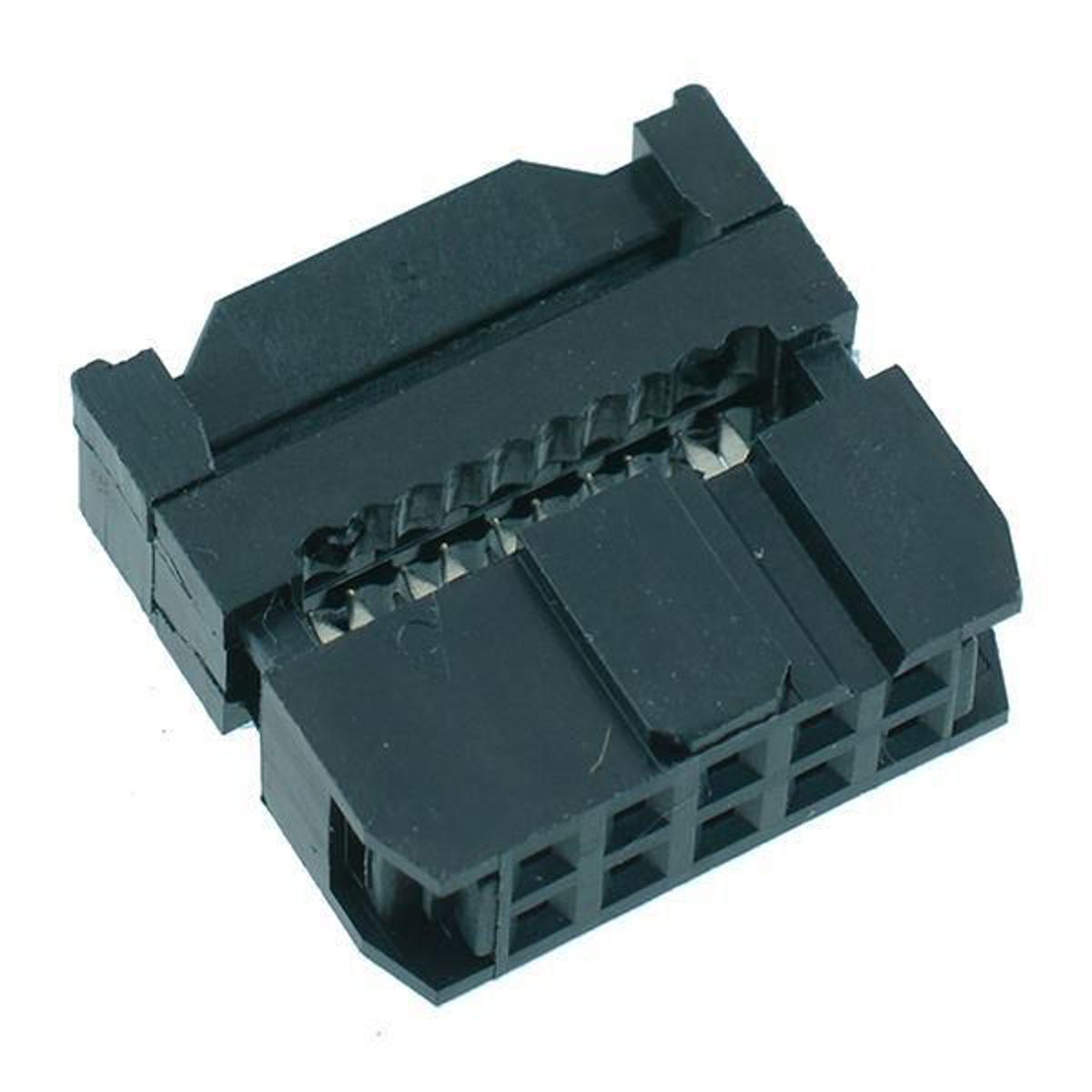 Picture of FEAMLE IDC Socket FC-10P 2.54mm Pitch IDC Connector 10 Pin Cable Socket 10P Female Header IDC Cable Connector 10Pin 2x5 Female Socket