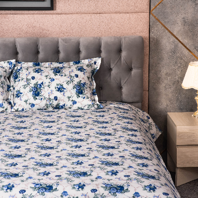 Blue Print Bed Sheet ALLORA BDonline shop bangladeshothoba.com