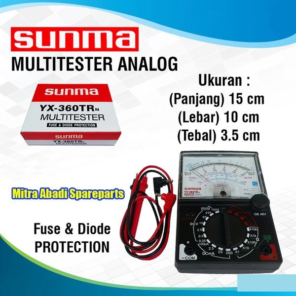 Picture of NORMAL QUALITY YX 360TR YX-360TR ELB Analog Multimeter With Fuse & Diode Protection Battery Analog Multimeter Tools Set