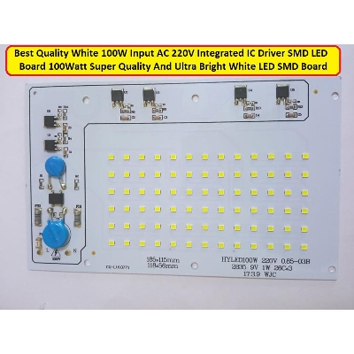 Picture of HYLED100W 100W DIRECT AC 220V WHITE Color 220V 100Watt LED Light Bulbs 185x115mm 78Pcs White SMD LED Light SMD Board 220V SMD LED Light Plate SMD LED Light 100W