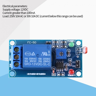 Picture of 12V Stable LDR Photoresistor Relay Module Controller Light Sensor Switches Photosensitive Resistance Module Photoresistor LDR 12V