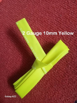 Picture of 2 Gauge- 10mm Heat Shrink Tube 10mm Yellow Heatshrink Tubing Shrinkable Wrap Wire Cables Sleeve Set Heat Shrink Φ10mm Wire DIY Connector Repairs