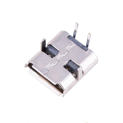 Picture of 50Pcs- 2Pin MICRO USB Female Socket Type-B 2 Pin Leads Female DIP Power Socket Connector Micro USB Panel Mount Without Cables For Charging Socket LED Light DIY