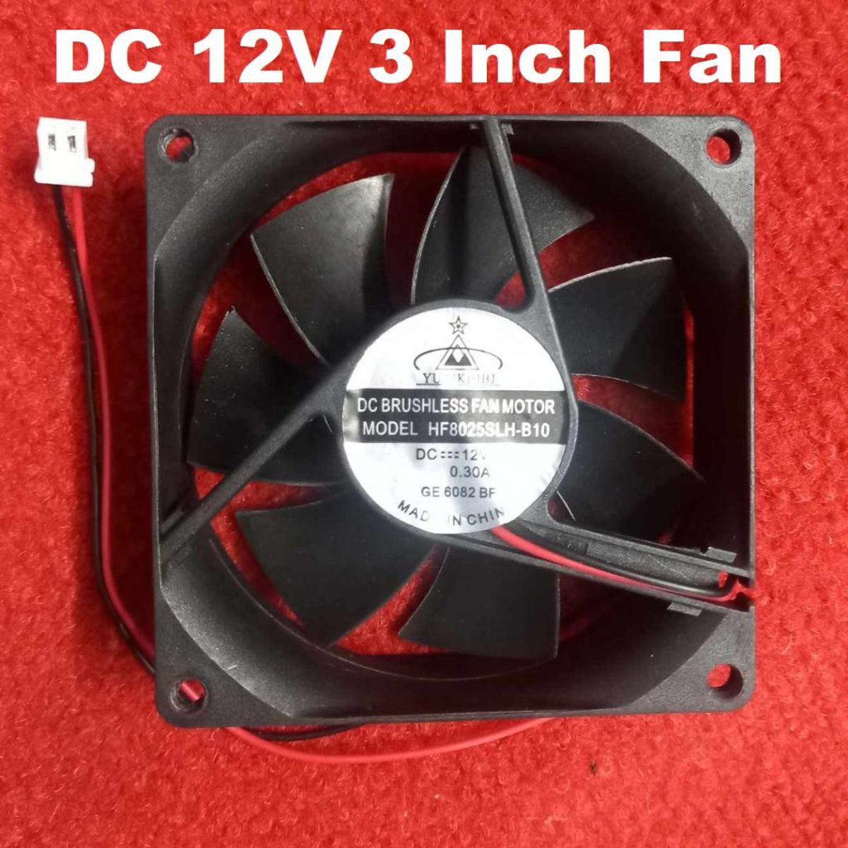 Picture of Cooling Fan DC 12V 8025SM 80x25mm 3 Inch Heatsink Cooler Cooling Radiator Heat Dissipation Fan With Cable