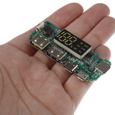 Picture of TOP CLASS Power Bank Circuit Dual USB 5V 2.4A Type-C Micro USB 18650 Charging Module Lithium Battery Charger Overcharge Overdischarge 18650 Battery Charger