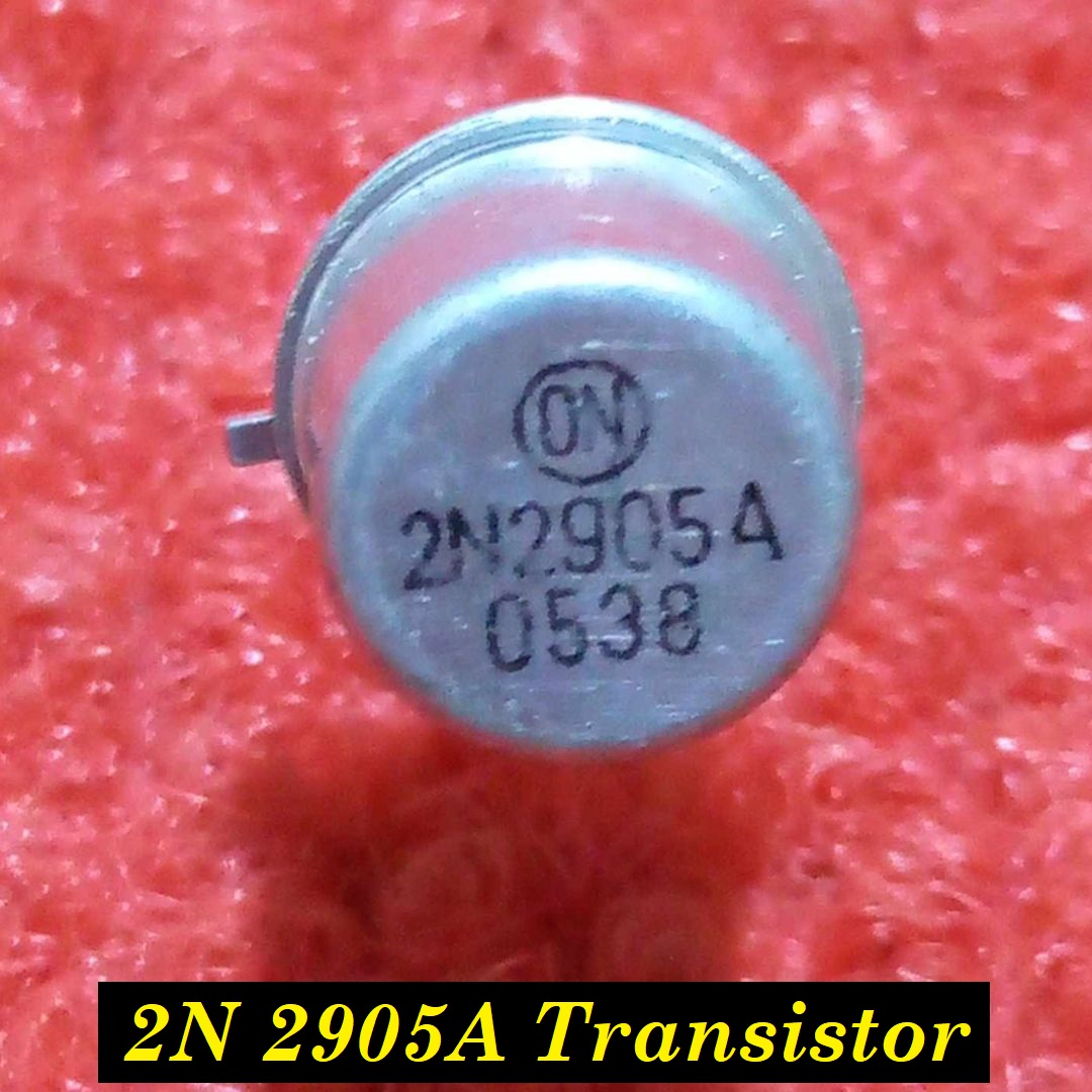Picture of A Class 2N2905 2N-2905 2905 PNP Transistor 40V 800mA 800mW Bipolar Transistor TO-39 Metal Case 3 Pin Leads