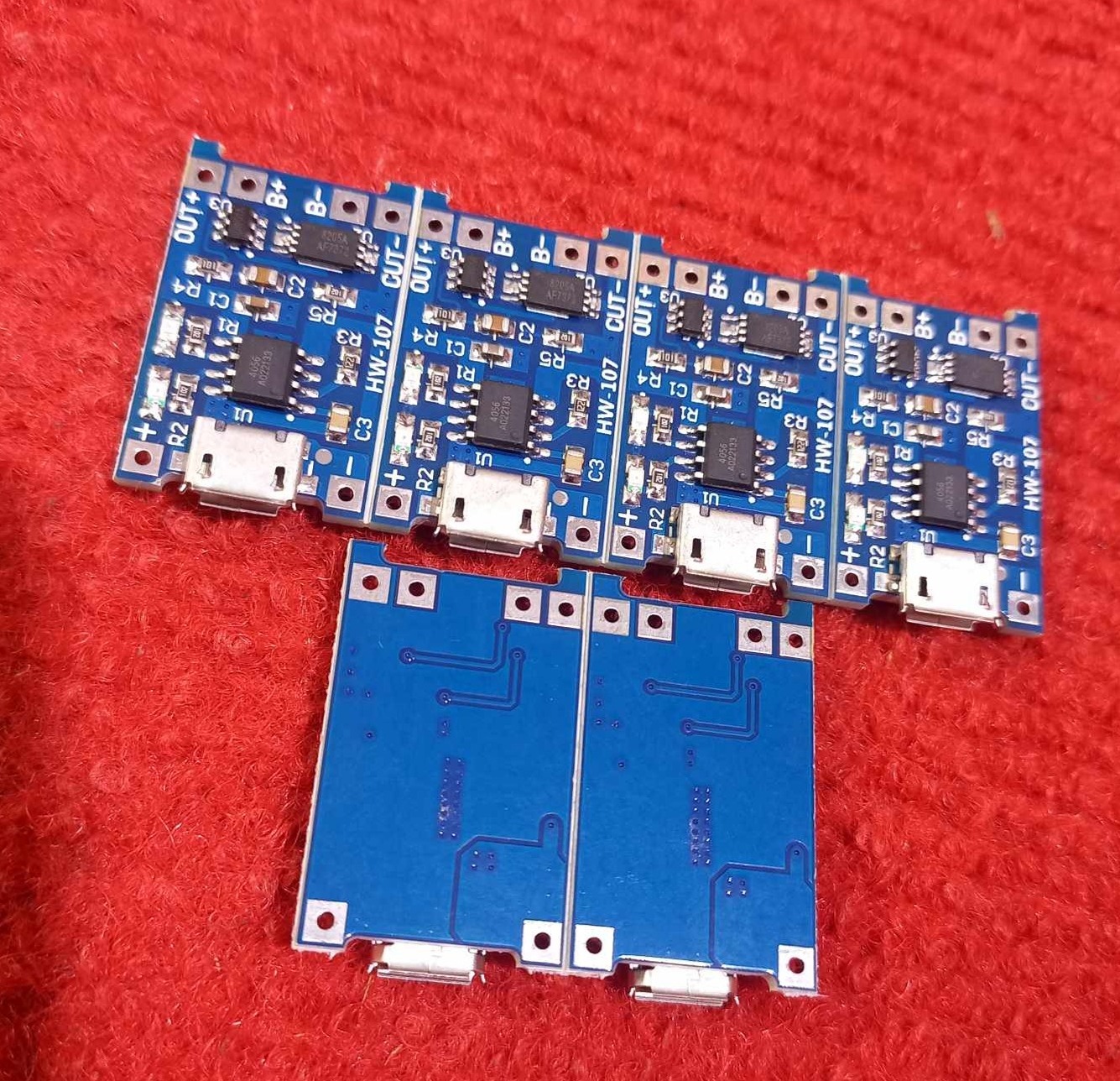 Picture of 5Pcs- Ori-ginal FAT Type  CURRENT Protections TP4056 5V 1A Micro USB TP4056 Charging Circuit Module for 3.7v Battery