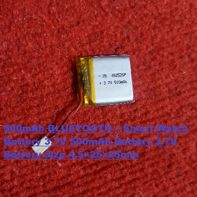 Picture of 500mAh BLUETOOTH // Smart Watch  Battery 3.7V 500mAh Battery 3.7V Battery Size 4.5×25×25mm Rechargeable Battery 3.7V Battery For Bluetooth Headphone Batteries